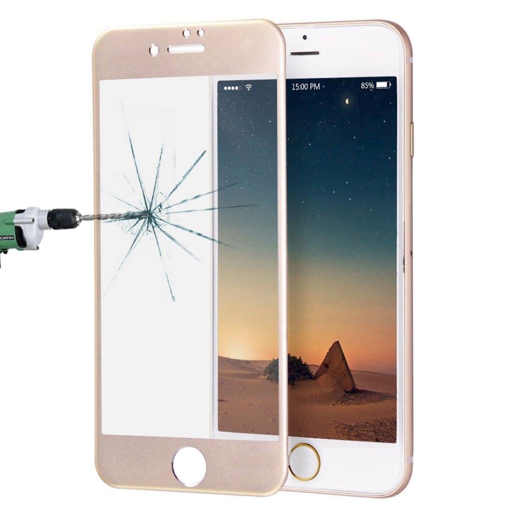 Böjt härdat fullskärmsskydd i glas till iPhone 8 / 7 - Guld