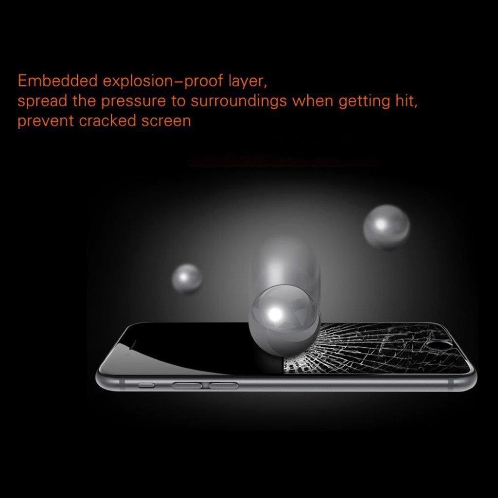 Böjt härdat fullskärmsskydd i glas till iPhone 8 Plus / 7 Plus - Svart