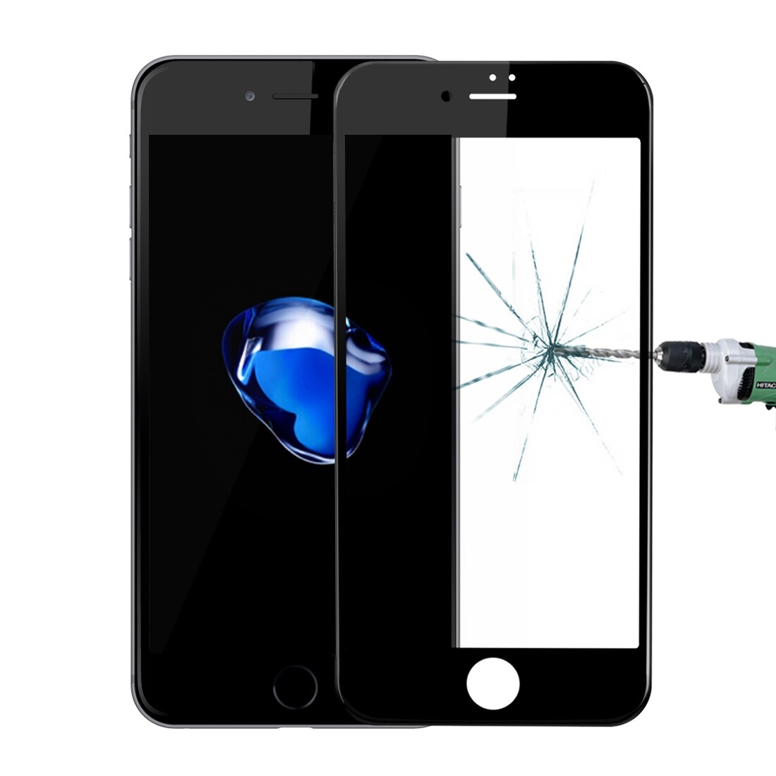 iPhone 8 / 7 Ultratunt skärmskydd i glas som täcker hela skärmen