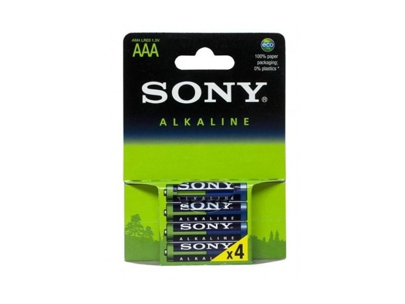 Sony Alkaline AAA-Batterier - 4-pack