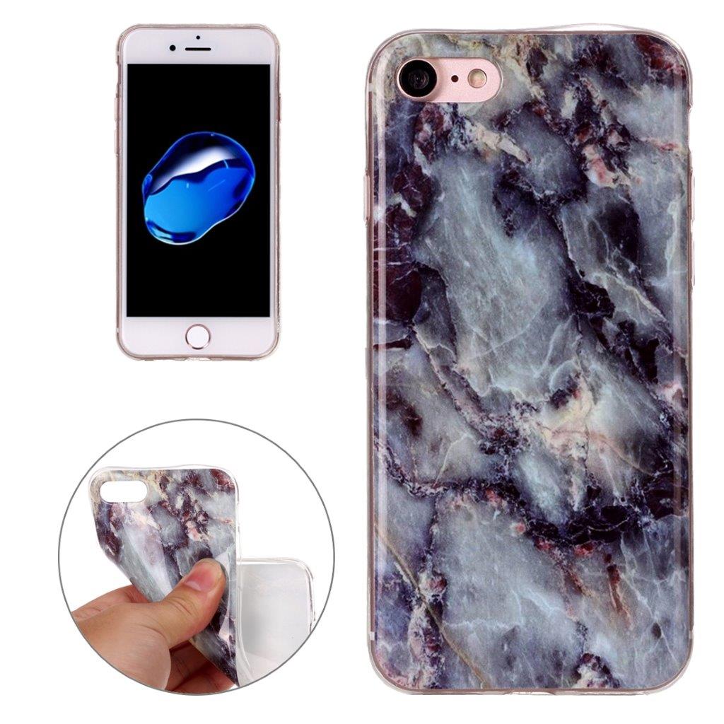 Marmor skal iPhone 8 / 7 i brun färg