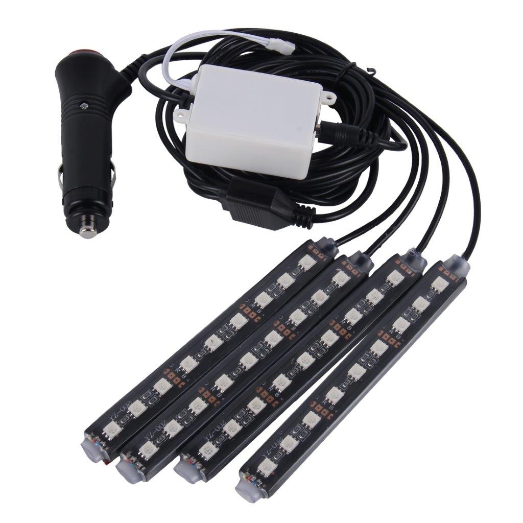 Belysning bilgolv 36st LED 4i1 RGB Neon - Fjärr