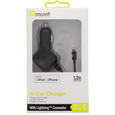 Muvit Lightning iPhone Billaddare - MFI Licenserad