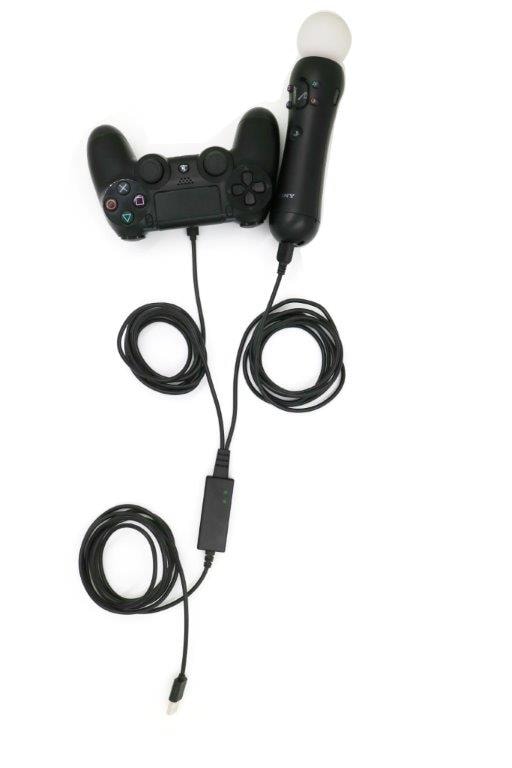 Dubbel laddkabel Playstation 4 handkontroll / Move Motion