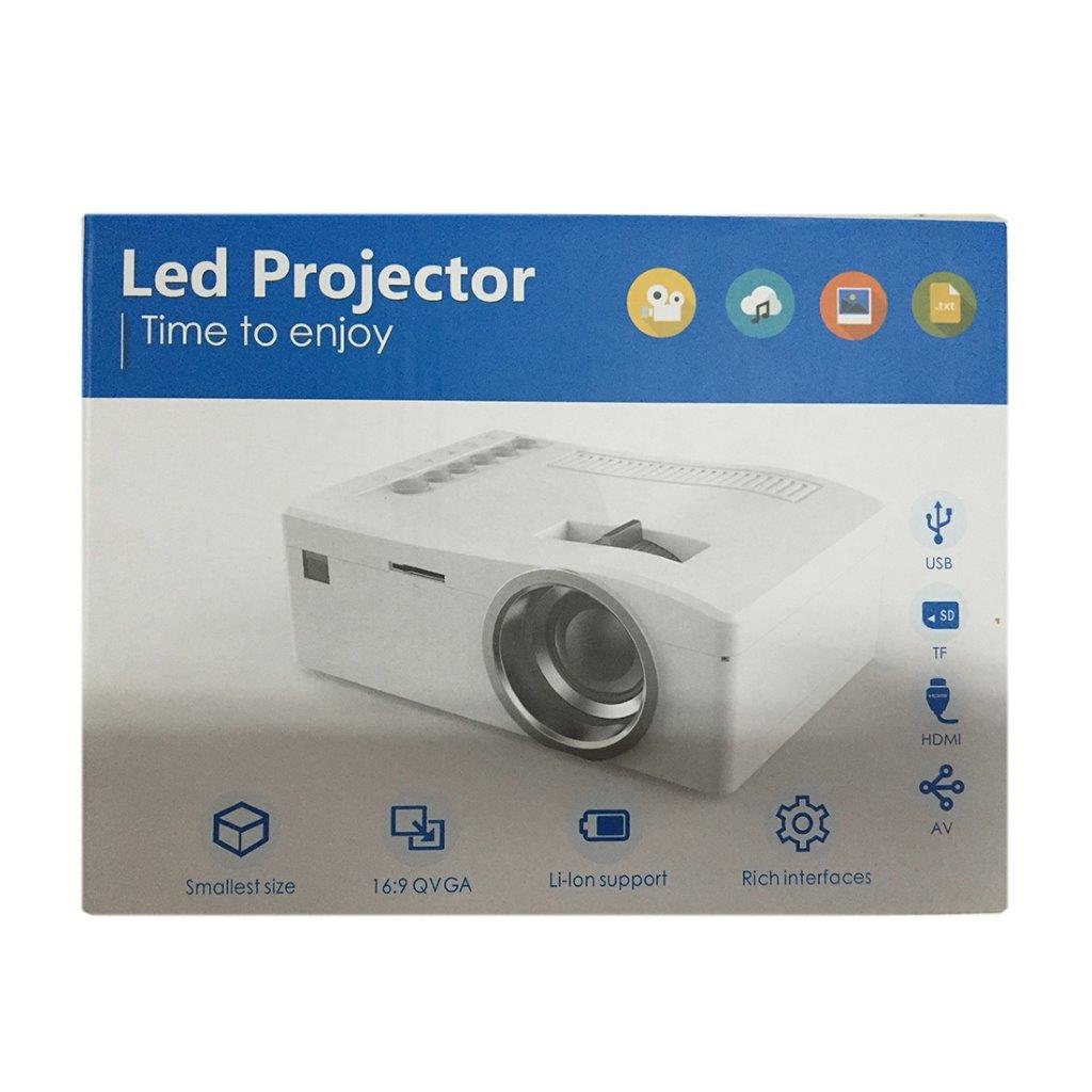 Digital LED Projektor 150 Lumens - Fjärrr / USB / SD / VGA / HDMI