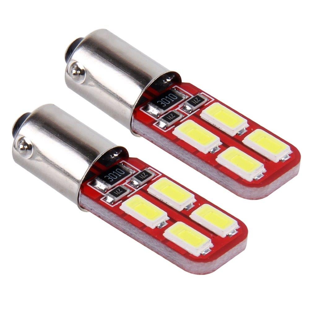 LED Lampa BA9S 3W 200lm 6000K 8 SMD-5730 Canbus
