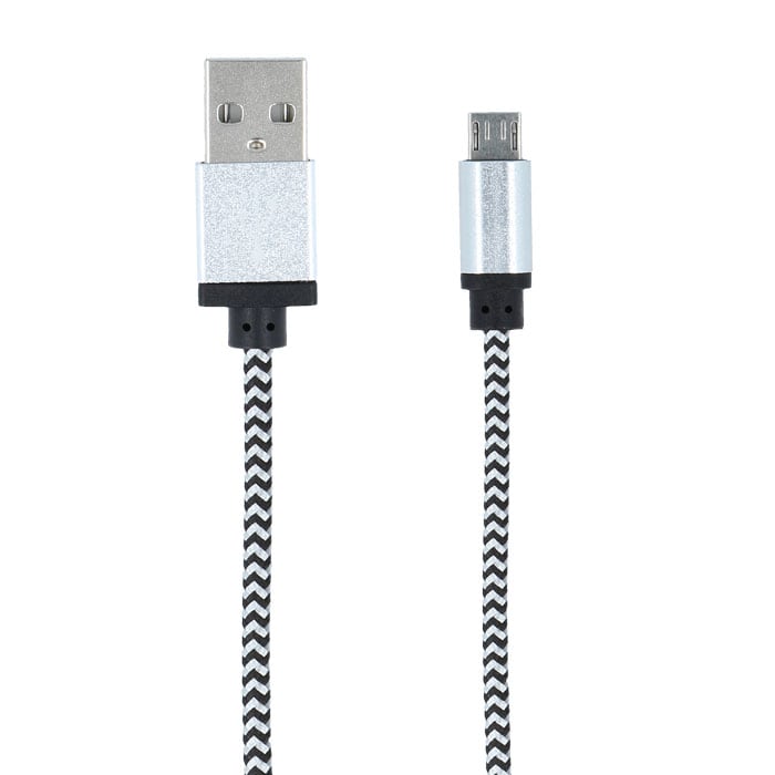 Flätad micro USB kabel