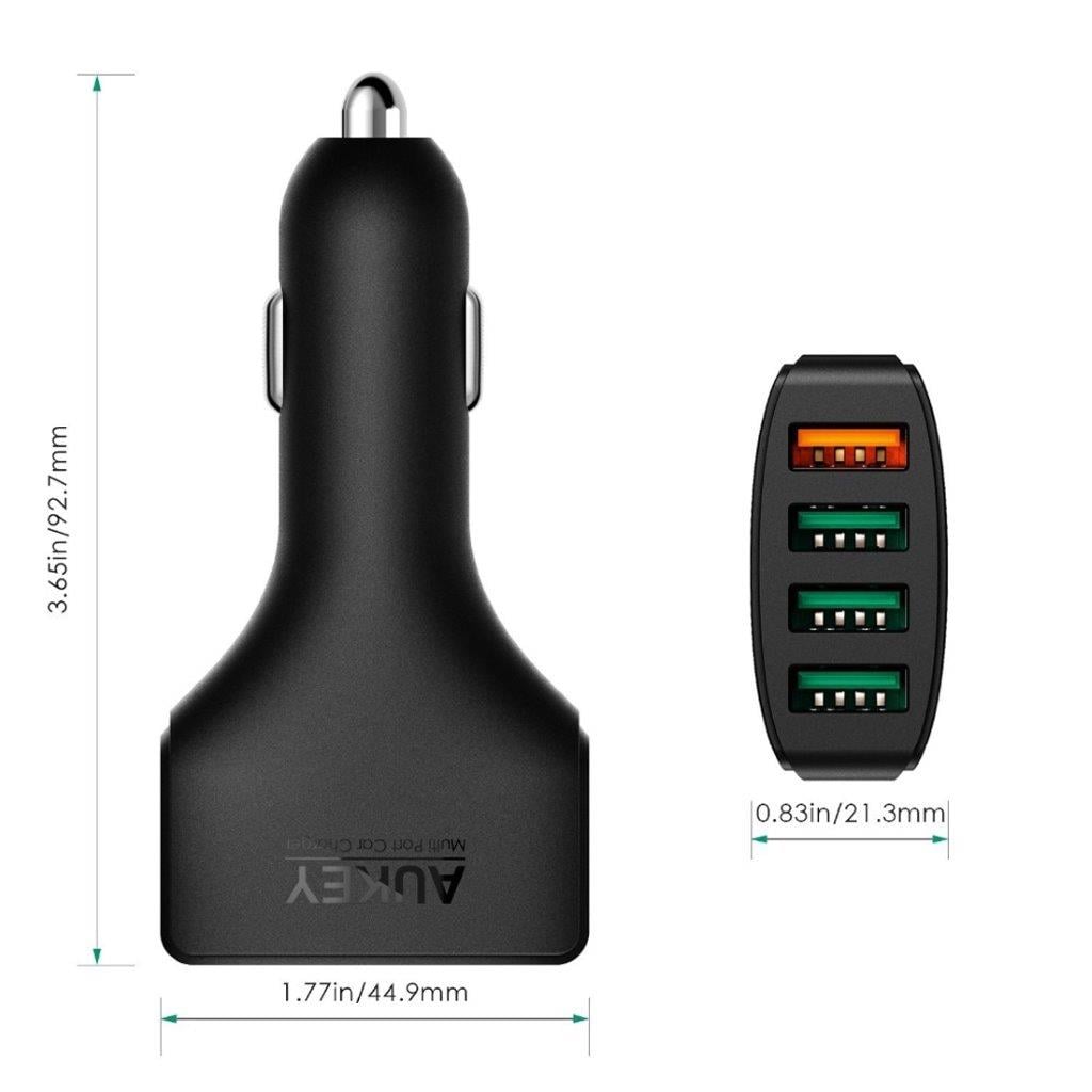 AUKEY CC-T9 4-Port USB billaddare Quick Charge 3.0