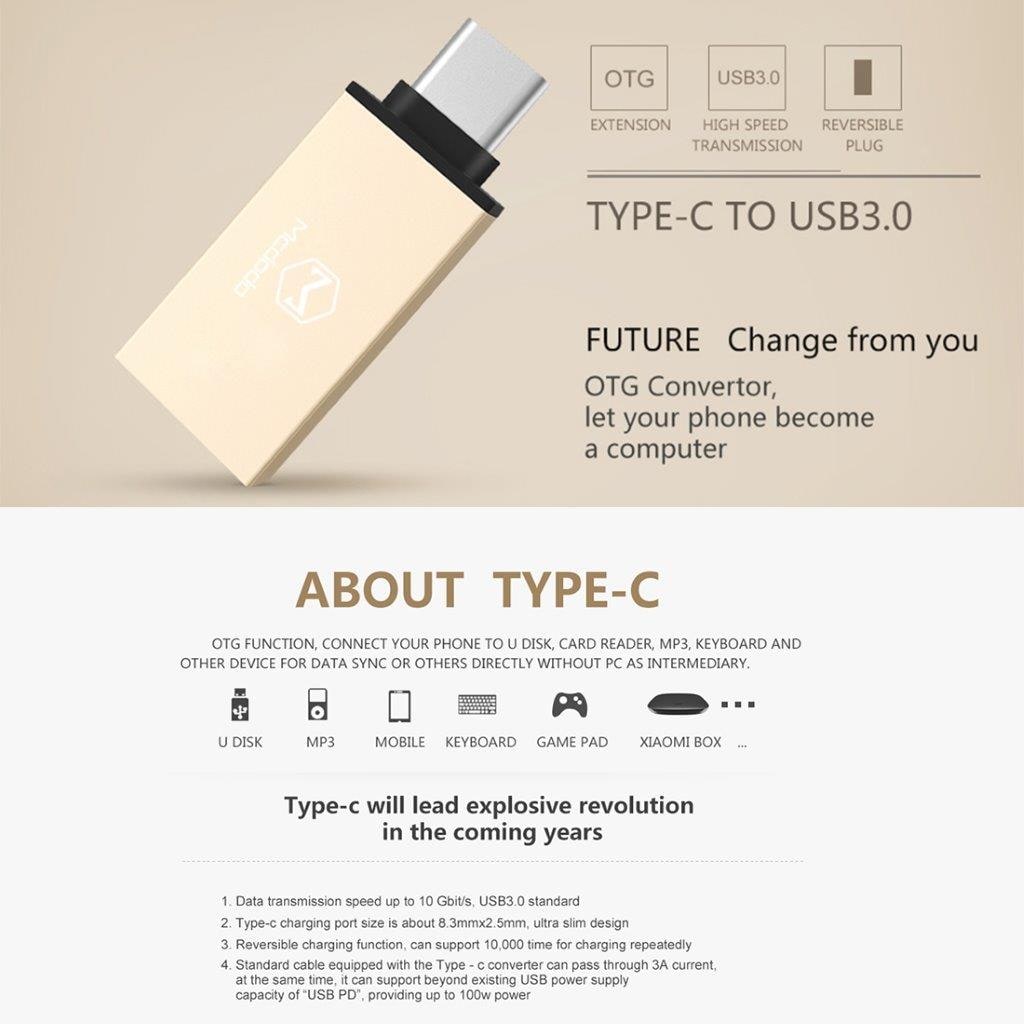Adapter Typ-C till USB 3.0