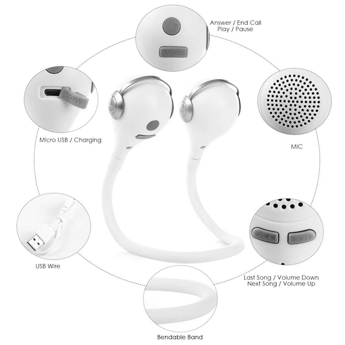 Flexibla  Bluetooth högtalare med handsfree funktion