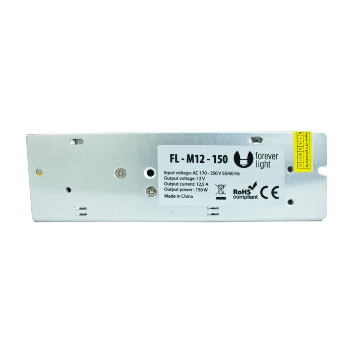 LED strömkälla FL-12-150, 12V, 12,5A, 150W
