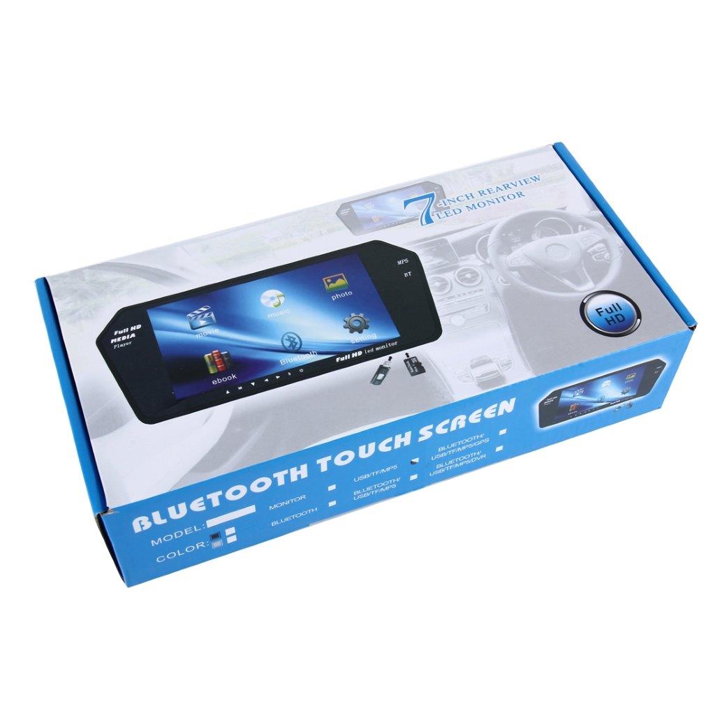 Bil Tv Skärm backspegel 7" Bluetooth Full HD Media MP5 Player - Backkamera kompatibel