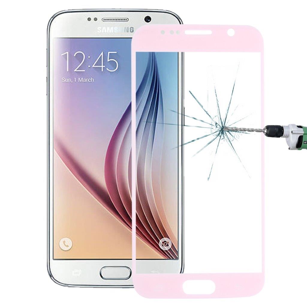 Härdat glasskydd Samsung Galaxy S6 i rosa