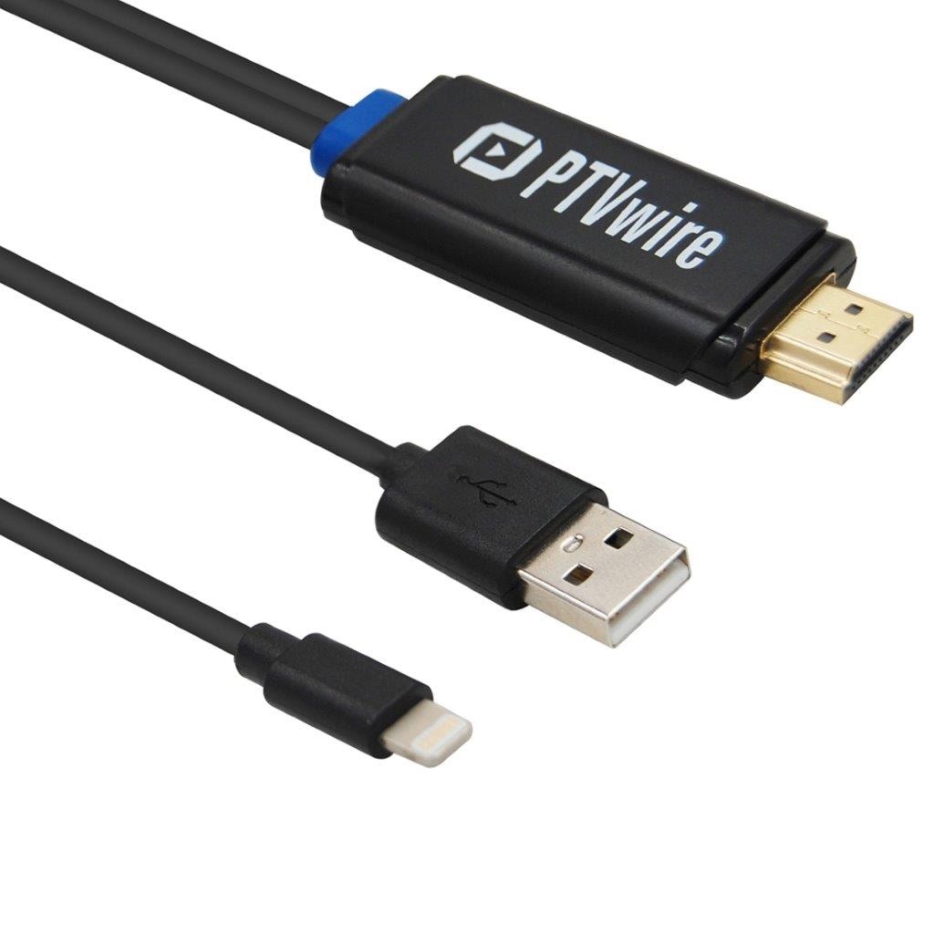 HDMI Adapterkabel för iPhone med usb-laddning
