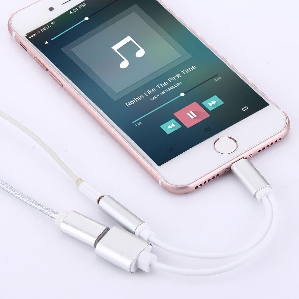 iPhone 7 adapter för hörlurar med Mic