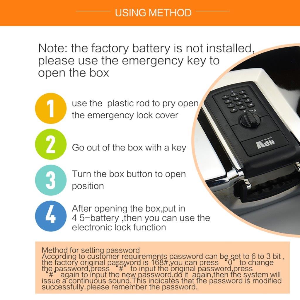 Portabel Säkerhetsbox med nyckel för Laptop / Kamera / Plånbok