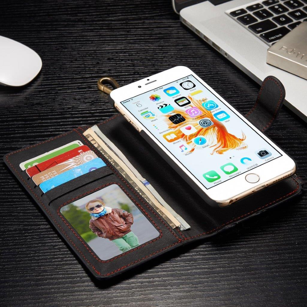 CaseMe iPhone 6 & 6s läderfodral med magnetskal