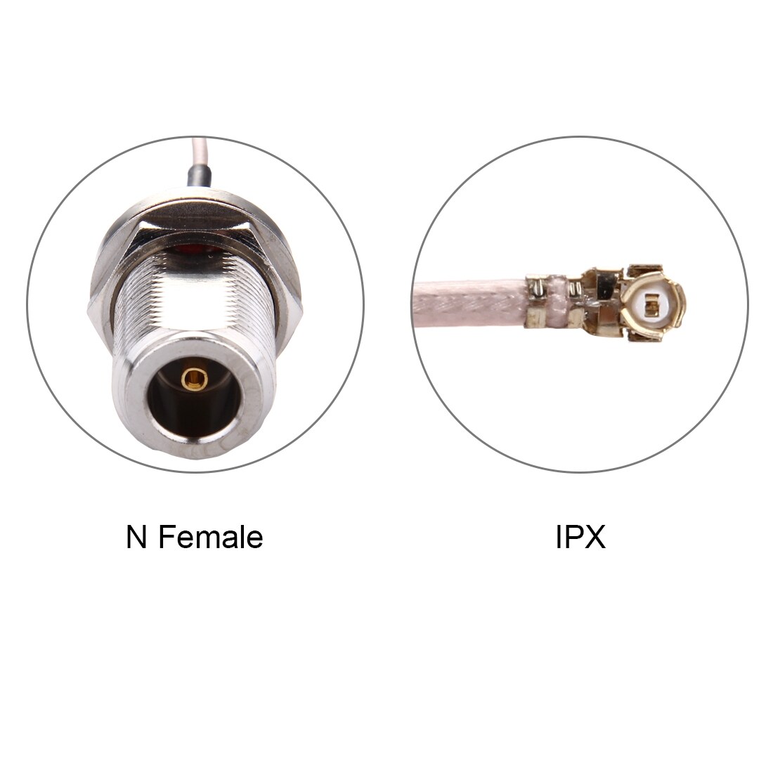 IPX till N hona RG178 kabel