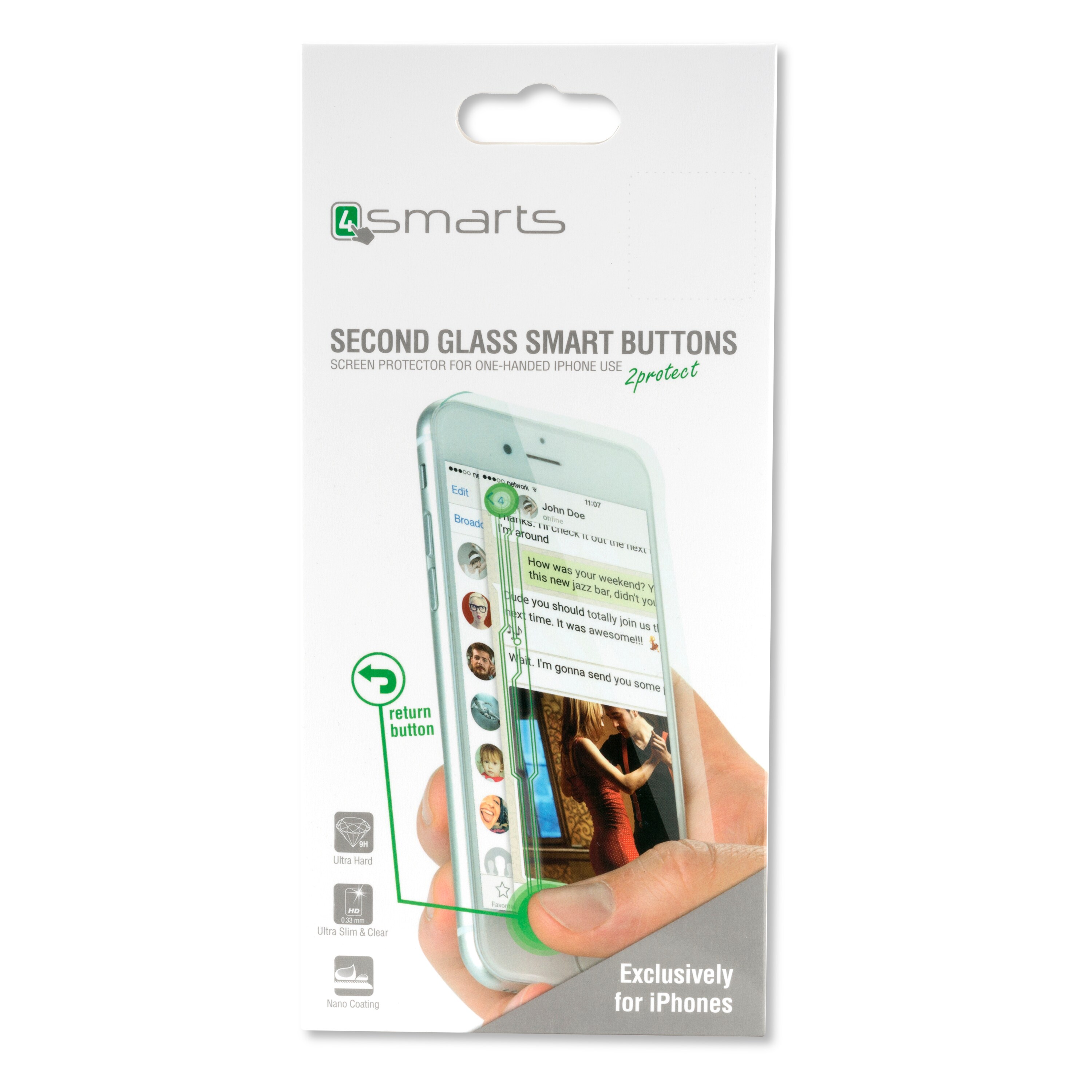 4smarts Second Glass Smart Buttons 2.0 till iPhone 6 / 6s  / 7