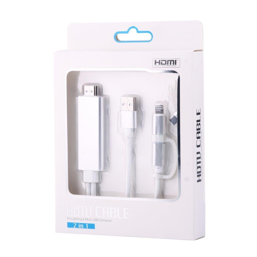 HDMI adapter för mobiltelefon 3i1 Micro USB & 8 Pin & Typ-C