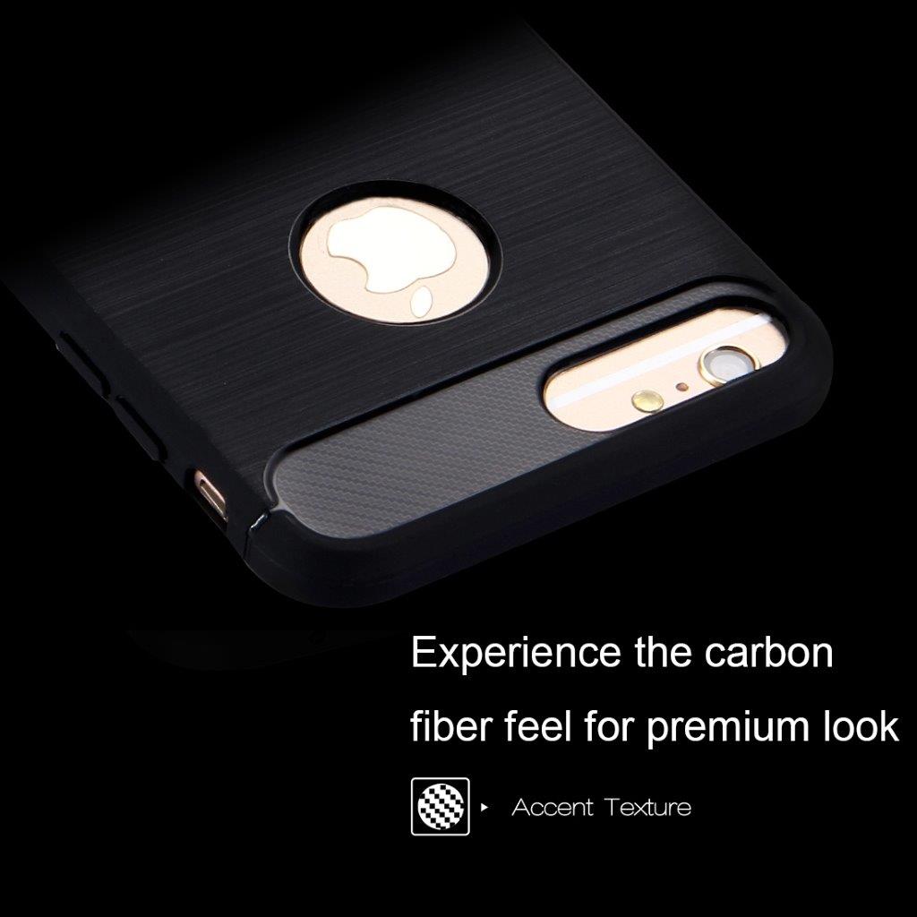 Borstat karbonfiber skal iPhone 7 Plus