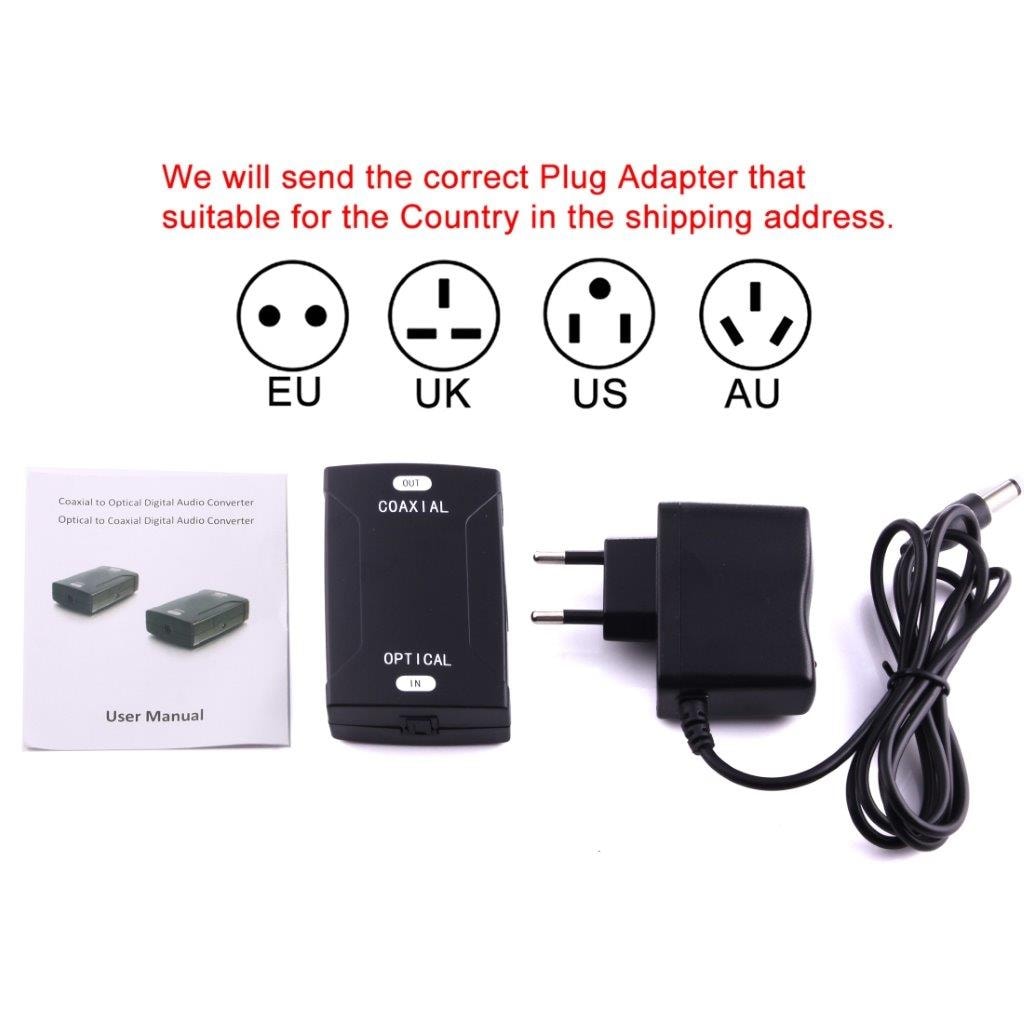 Optisk Toslink adapter till Koaxial RCA
