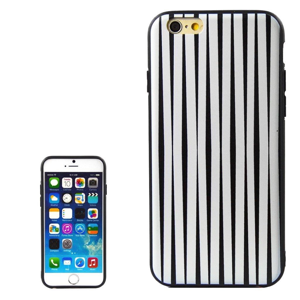 DesignSkal iPhone 6 & 6s 3D White Vertical Stripes