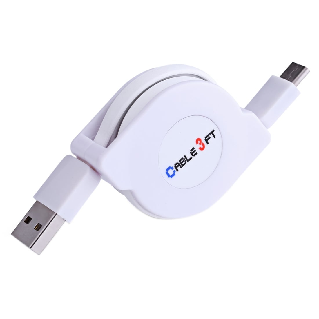 Utdragbar trasselfri laddkabel USB-C - 1 meter