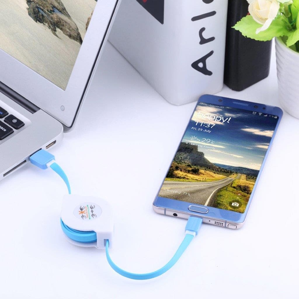 Utdragbar trasselfri laddkabel USB-C - 1 meter