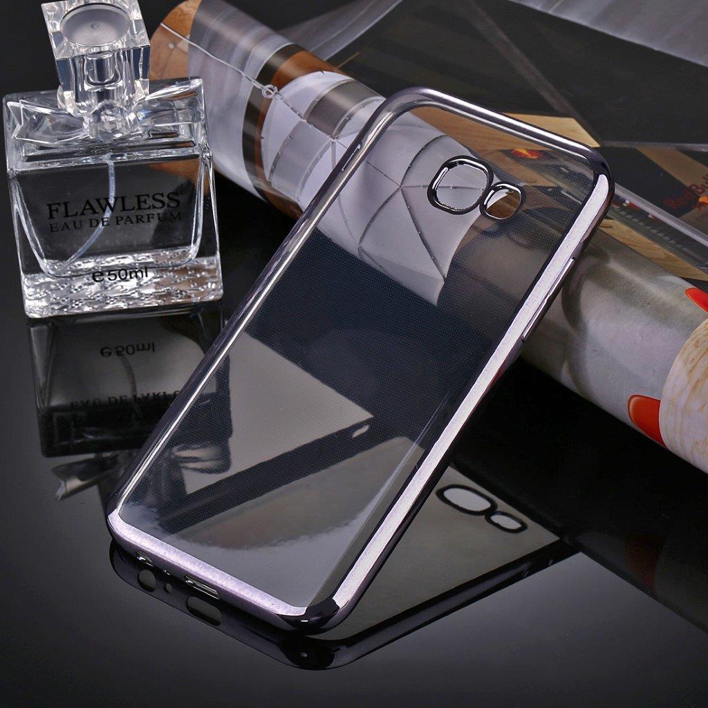 Transparent skal Samsung Galaxy A7 2017 med gråa kanter