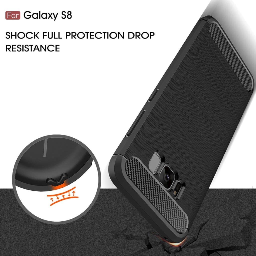 Skal Samsung Galaxy S8 Borstad Carbonfiber