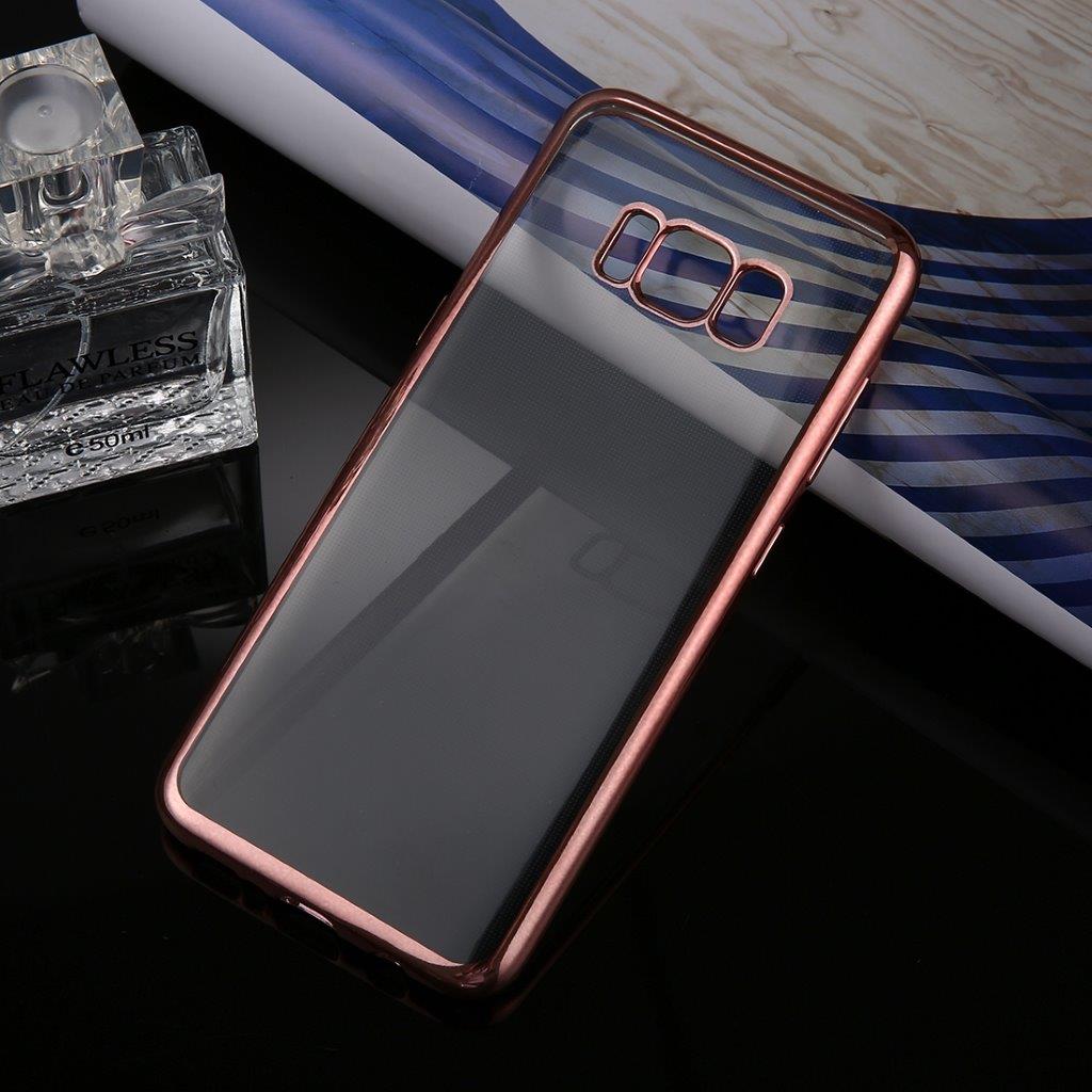 Genomskinligt skal Samsung Galaxy S8 i Rose Guld Plus