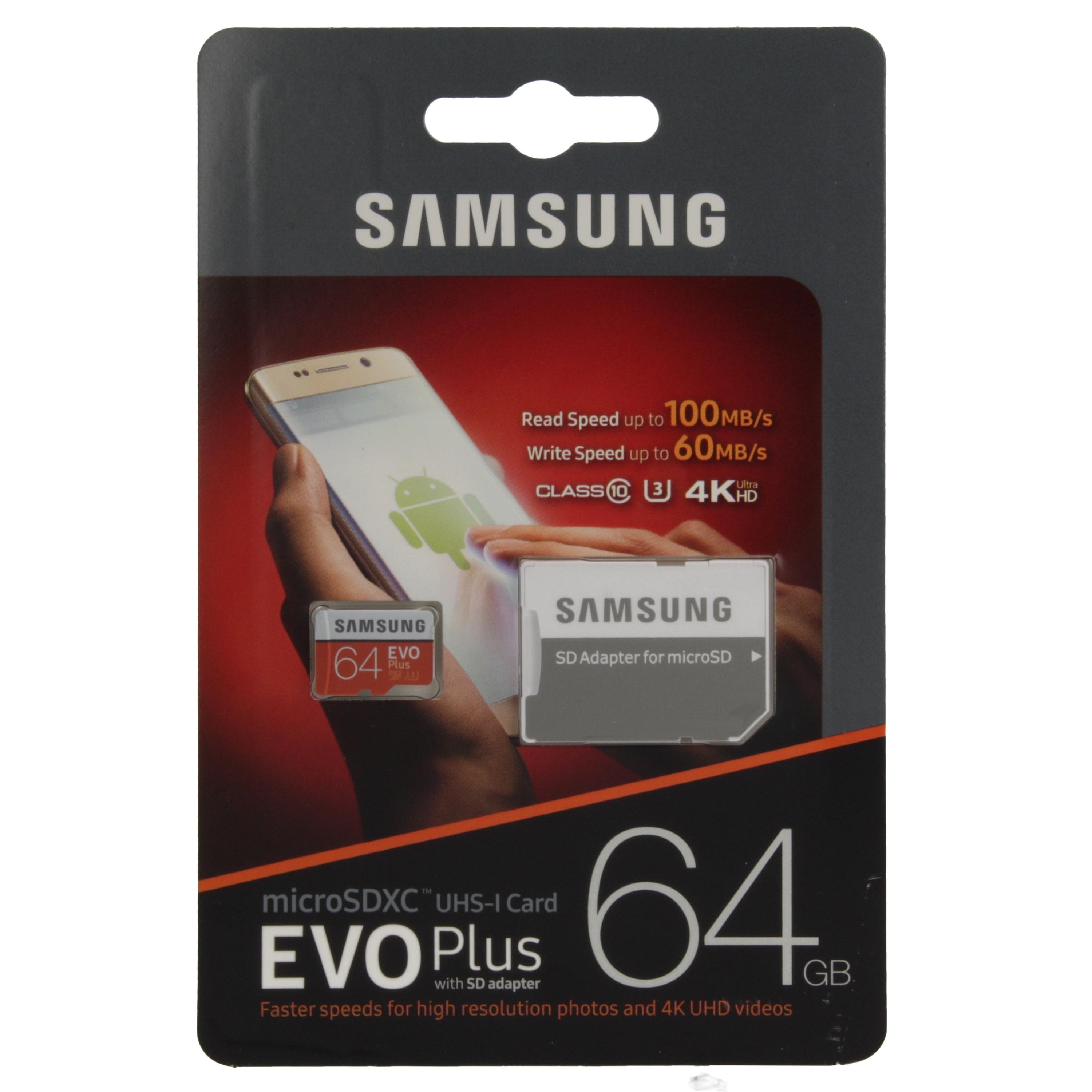 Samsung microSD Card 64GB EVO Plus UHS-1 inklusive SD Adapter (2017)