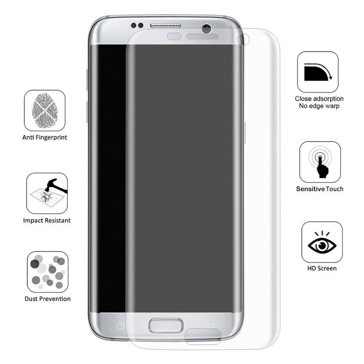 Skärmskydd härdad film Samsung Galaxy S7 Edge - 3D fullskärmsskydd
