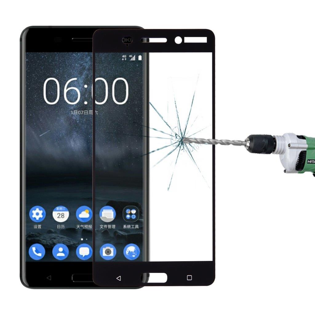 Härdat glasskydd till Nokia 6 - Fullskärmsskydd