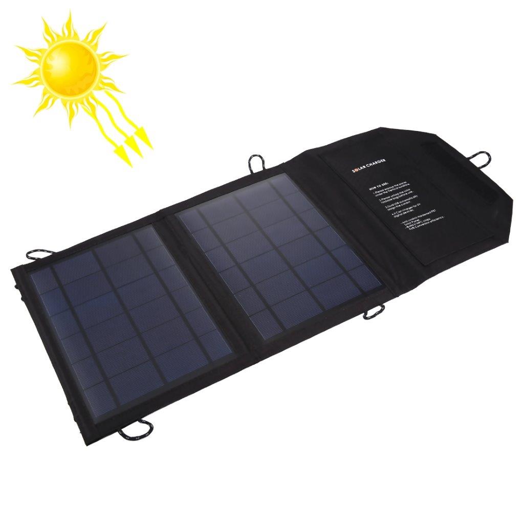 Solcellsladdare till mobil och surfplatta -  2 USB-portar