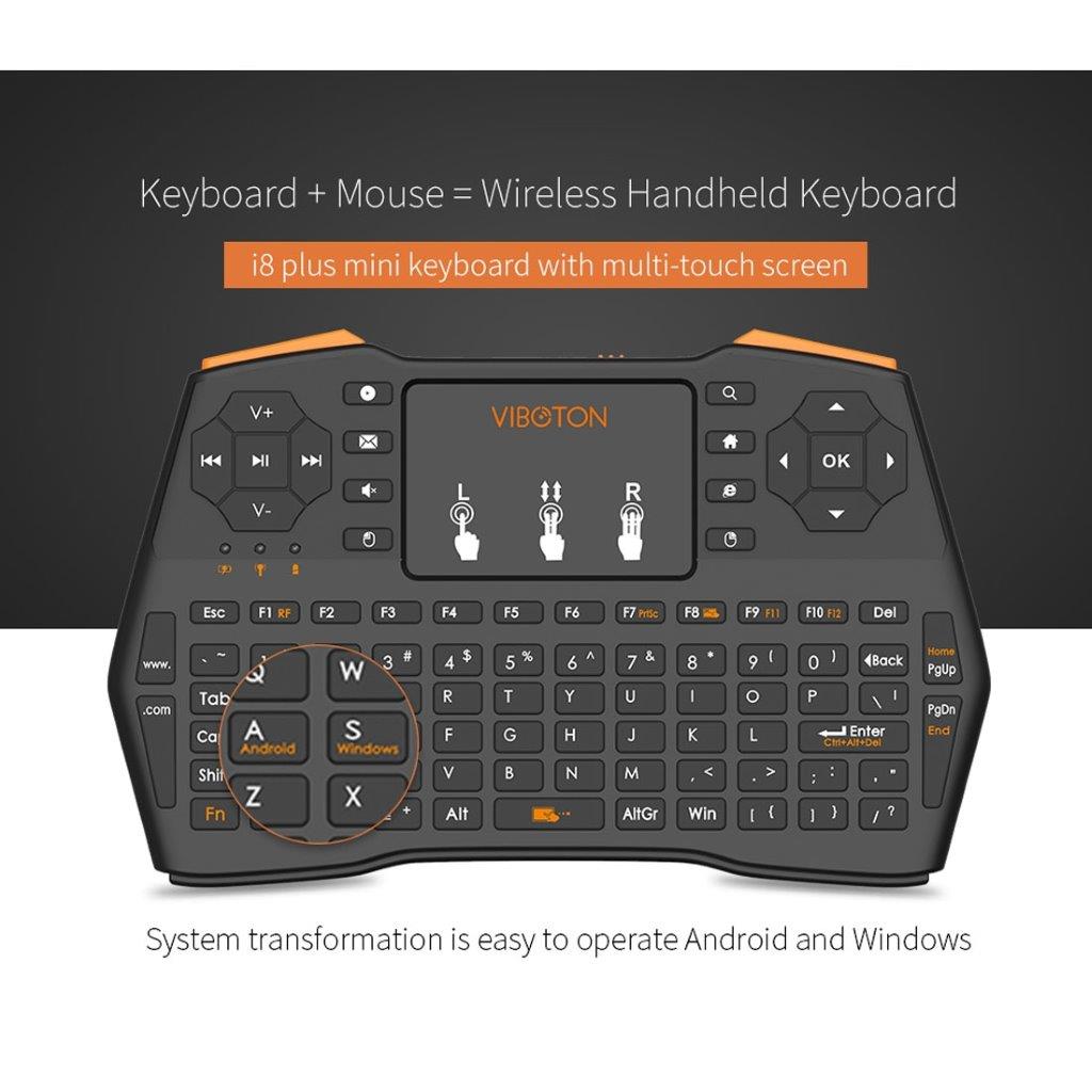 Trådlöst tangentbord + multi-touch-skärm till TV-box/PC