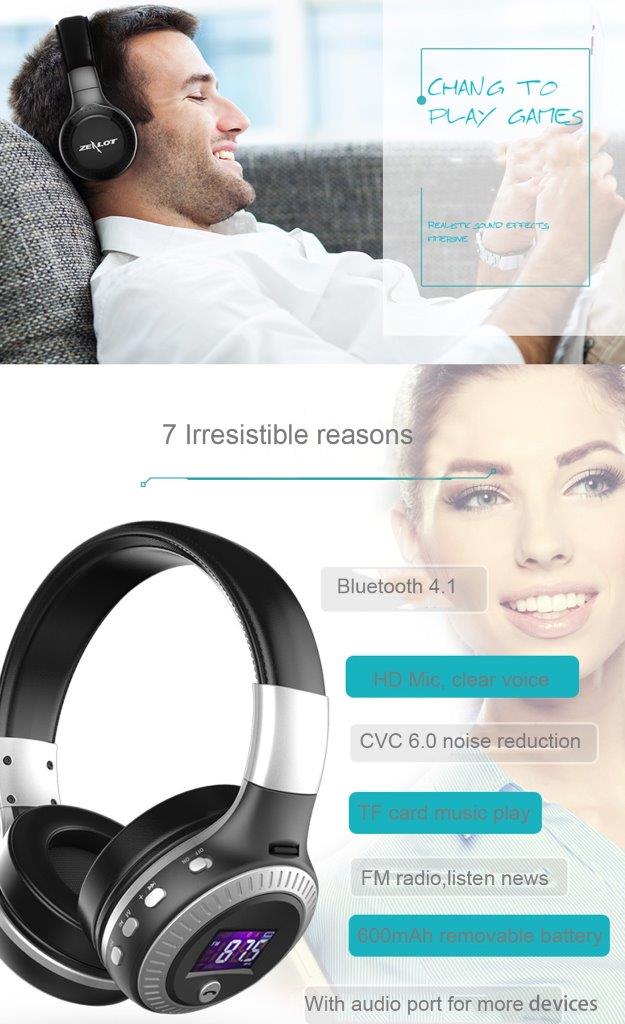 Bluetooth StereoHeadset - Display & Handsfree funktion