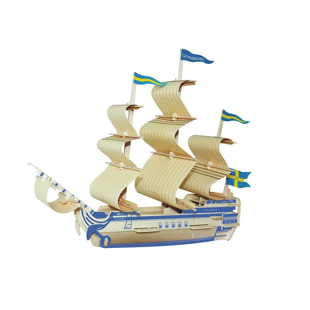 3D-Pussel i trä – modell skeppet Göteborg