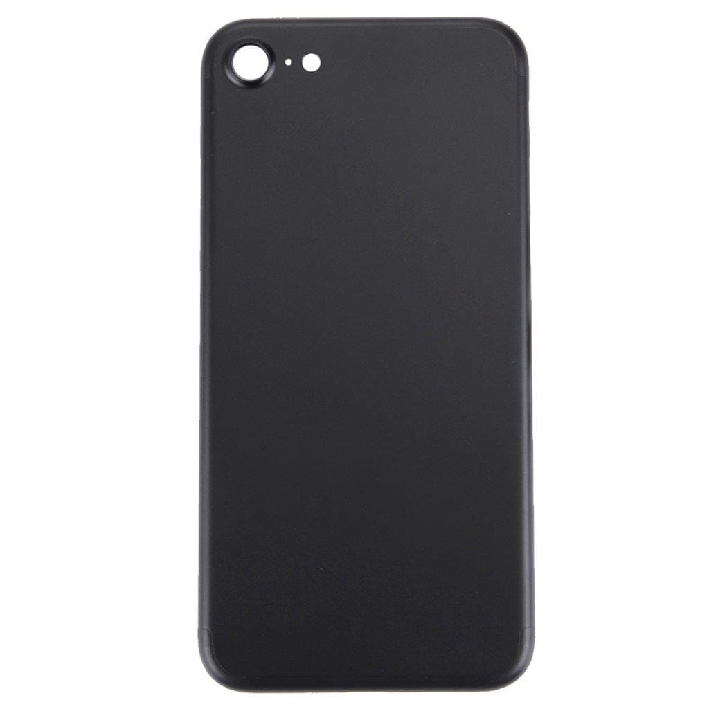 Bakskal i svart för iPhone 7 + knappsats - komplett skalbyte