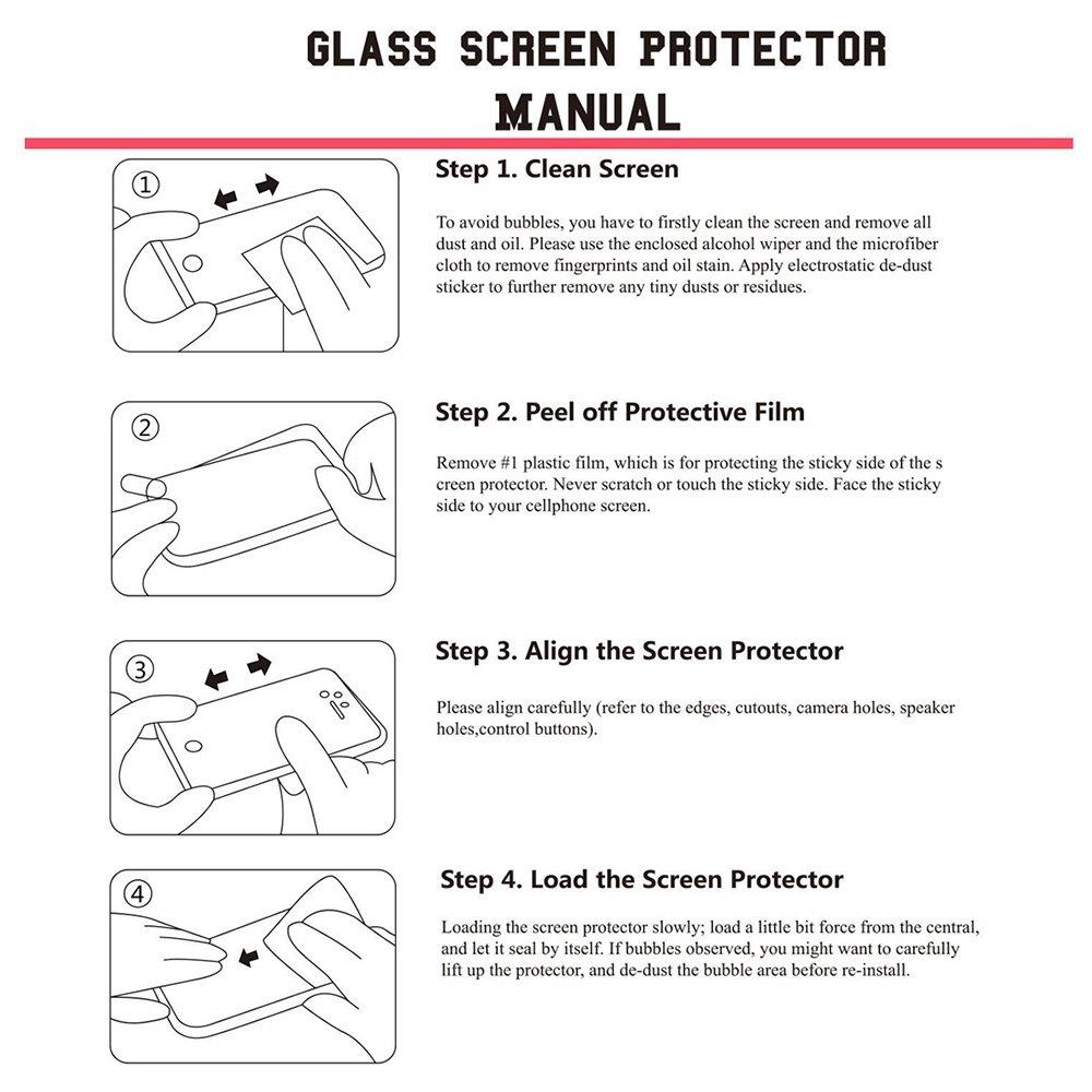 Spion-skärmskydd i härdat glas för iPhone 6 / 6s -fullskärmsskydd