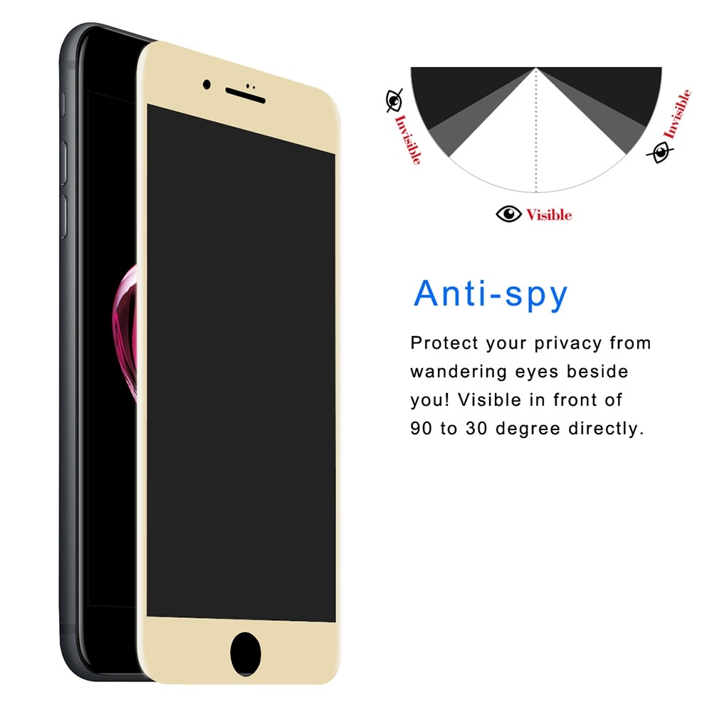Mörkande skärmskydd i härdat glas för iPhone 7 - fullskärmsskydd