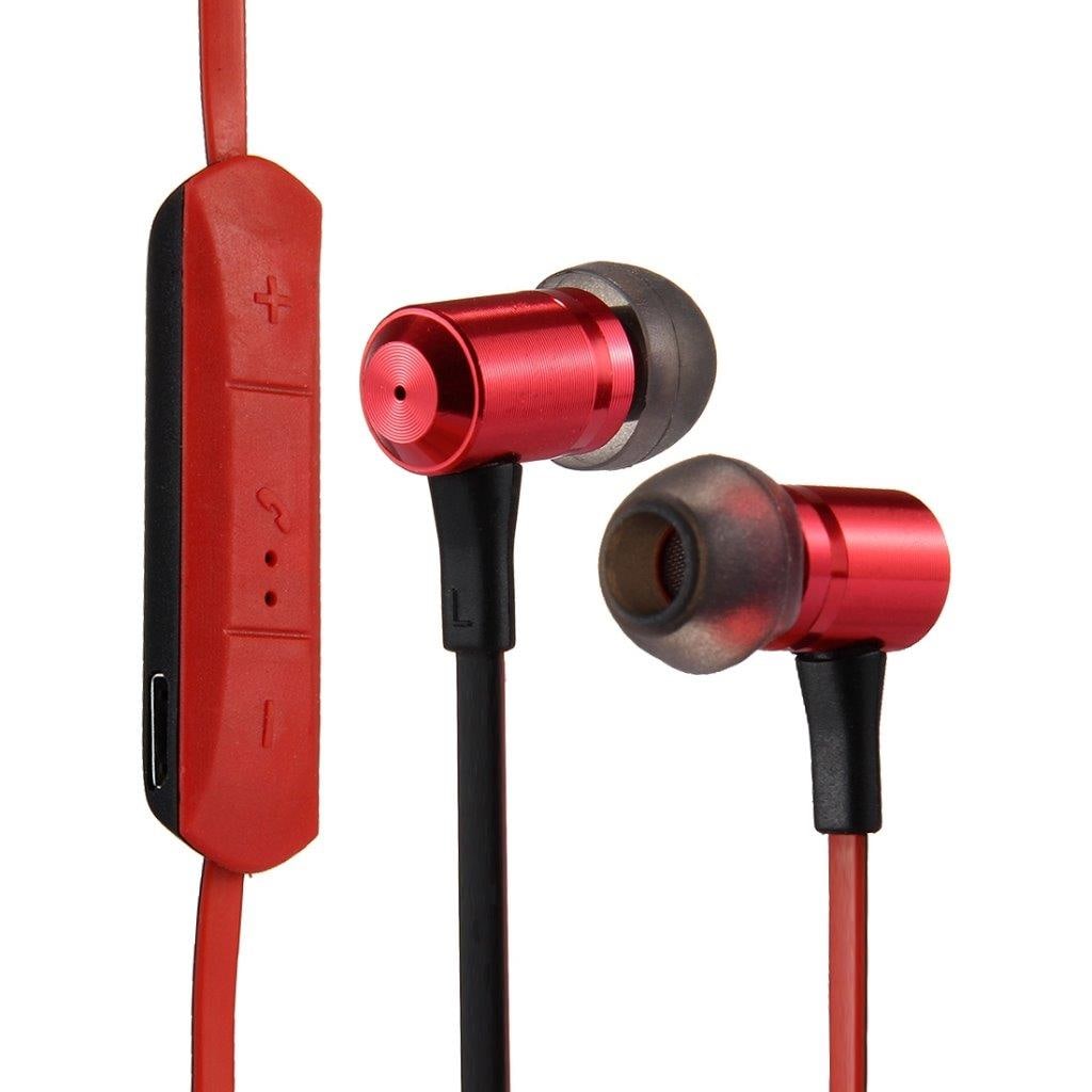 Röda Trådlösa HiFi hörlurar iPhone / Android med Mic