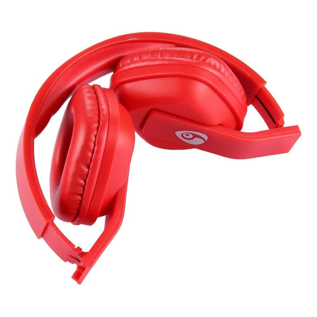 Trådlöst headset V8 Over-Ear med mikrofon / röd