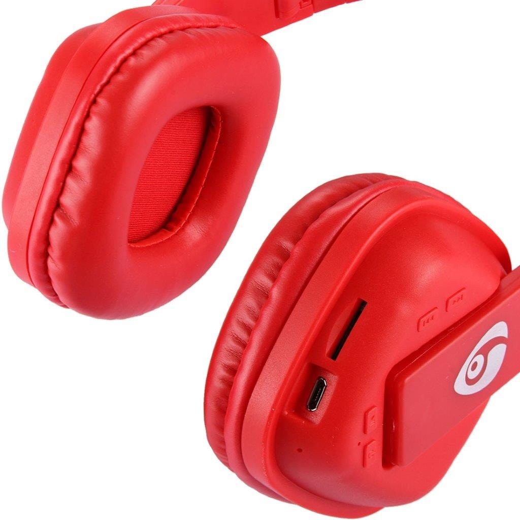 Trådlöst headset V8 Over-Ear med mikrofon / röd