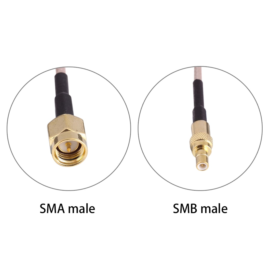 Adapter kabel 60cm SMA hane - SMB hane RG316