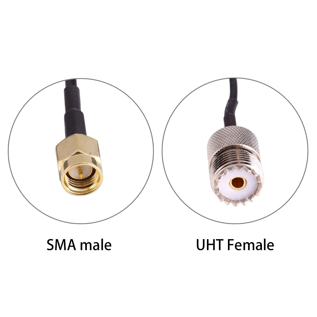 Adapter kabel 15cm UHF hona - SMA hane RG174