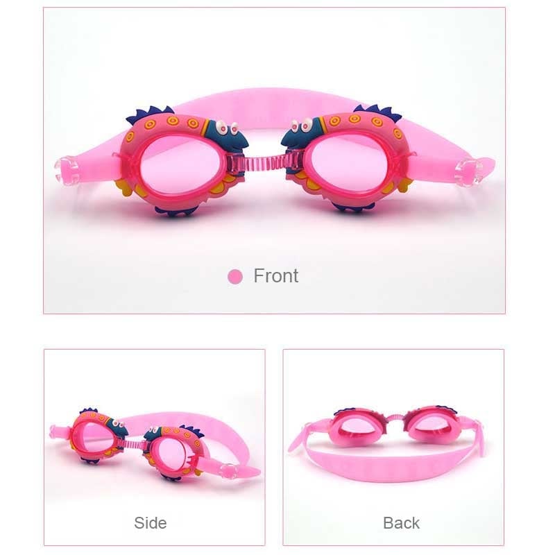 Simglasögon för barn med öronpluggar – Rosa band