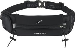 FITLETIC - Löparband med liten väska, gel hållare och nummerlappshållare Svart