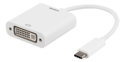 DELTACO USB 3.1 typ C till DVI-adapter
